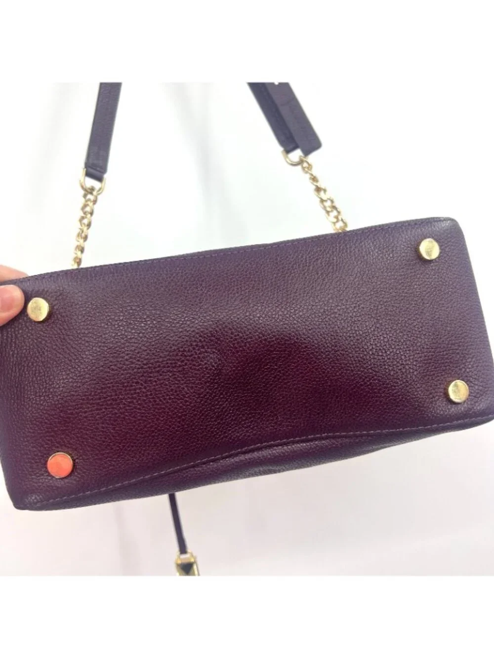 Michael Kors Mercer Large Dome Satchel in Eggplant w/Charm